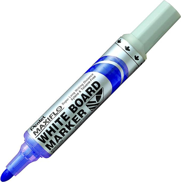 Pentel MWL5M-C MAXIFLOW WHITEBOARD MARKER BULLET MEDIUM BLUE