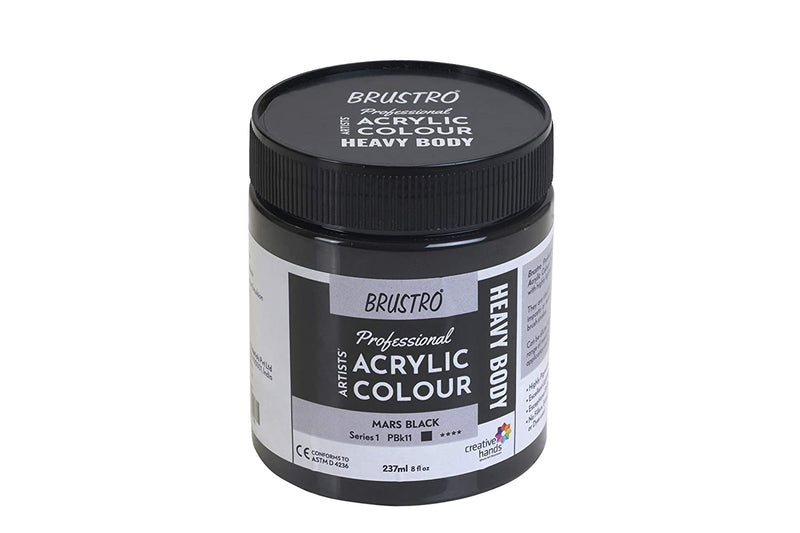 Brustro Professional Artists ’ Heavybody Acrylic Paint 237Ml Mars Black (Sr 1)