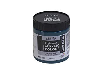 Brustro Professional Artists ’ Heavybody Acrylic Paint 237Ml Phthalo Green (Sr 2)