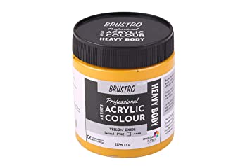 Brustro Professional Artists ’ Heavybody Acrylic Paint 237Ml Yellow Oxide (Sr 1)