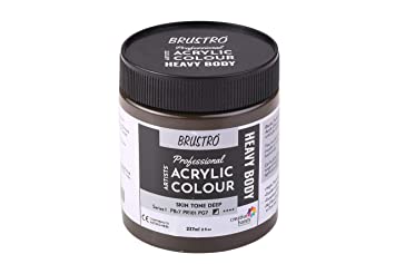 Brustro Professional Artists ’ Heavybody Acrylic Paint 237Ml Skin Tone Deep (Sr 1)