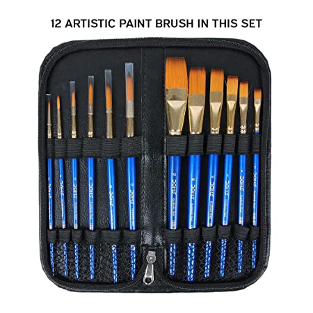 DOMS ARTISTIC ARTIST GRADE MIXED BRUSH SET WITH ZIP CASE