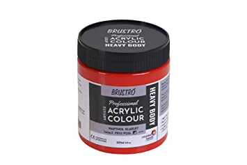 Brustro Professional Artists ’ Heavybody Acrylic Paint 237Ml Napthol Scarlet (Sr 3)