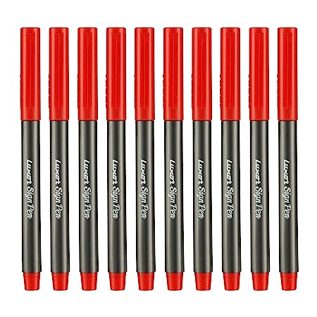 Luxor Sign Pen - Red -Pack Of 10