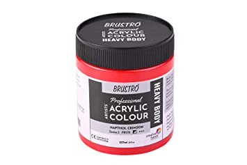 Brustro Professional Artists ’ Heavybody Acrylic Paint 237Ml Napthol Crimson (Sr 3)