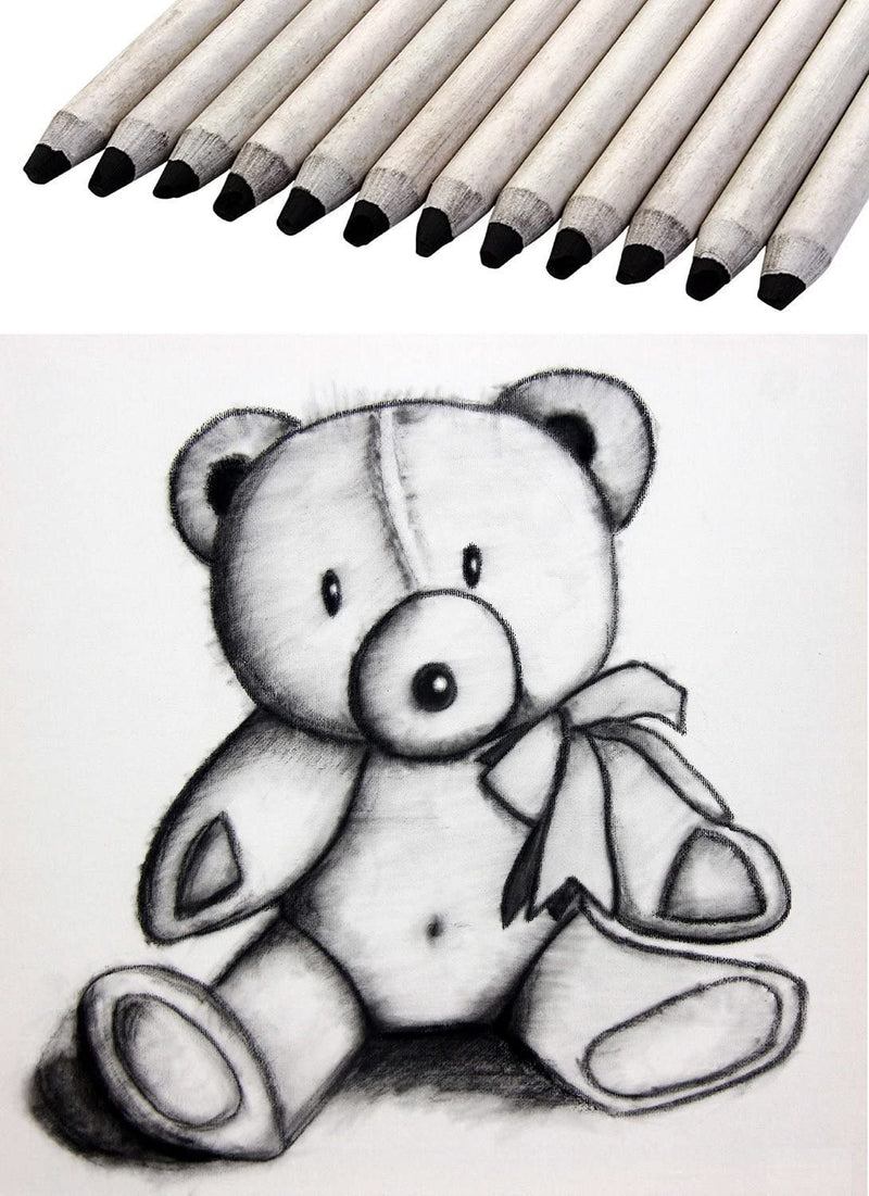 Like it Bianyo 12Pcs Professional Soft Medium Pastel Pencil Wood Black Tints Pastel Charcoal Pencils For Drawing School Art Supplies