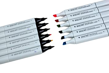 Brustro Twin Tip Alcohol Based Marker Set of 12 – Basic A