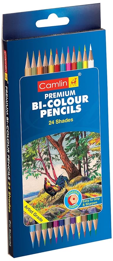 CAMLIN BI-COLOUR PENCILS 24 SHADES