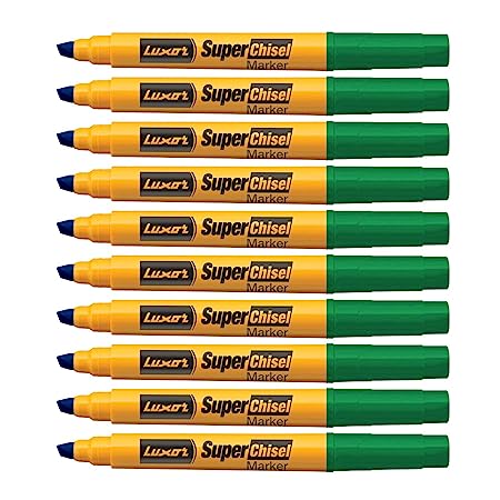 Luxor Chisel Marker (Set Of 10 Pcs) Green