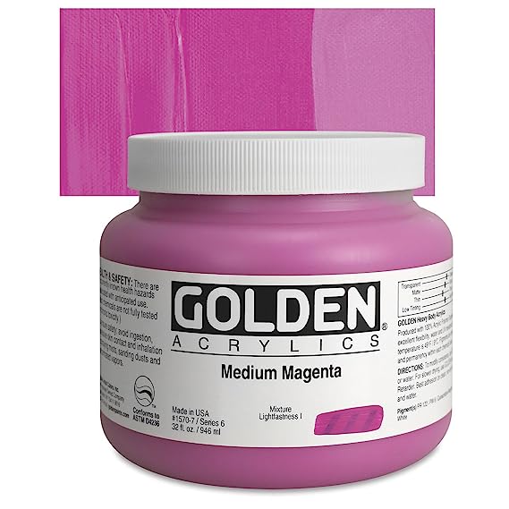 Golden Heavy Body Acrylic Paints 946ML Medium Magenta