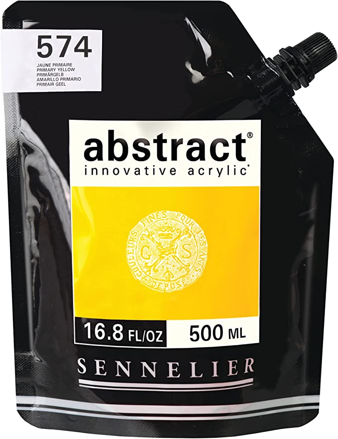 Sennelier Abstract Acrylic Artist Paint Pouch 500ML Primary Yellow