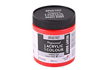 Brustro Professional Artists ’ Heavybody Acrylic Paint 237Ml Pyrrole Red (Sr 4)