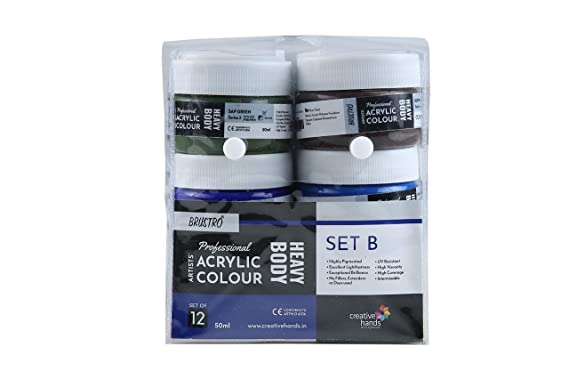 Professional Artists’ HEAVYBODY Acrylic Paint Packs – 50ML Pack of 12 B