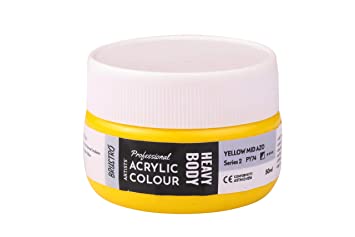 Brustro Professional Artists ’ Heavybody Acrylic Paint 50Ml Yellow Mid AZO (Sr 2)