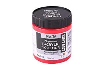 Brustro Professional Artists ’ Heavybody Acrylic Paint 237Ml Quinacridone Red (Sr 4)