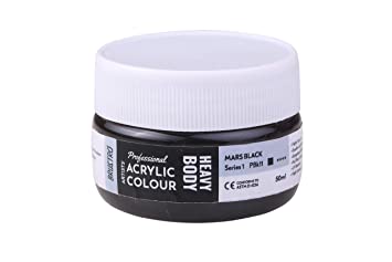 Brustro Professional Artists ’ Heavybody Acrylic Paint 50Ml Mars Black (Sr 1)