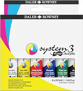 Daler Rowney System3 Fluid 6 X 29.5Ml Set