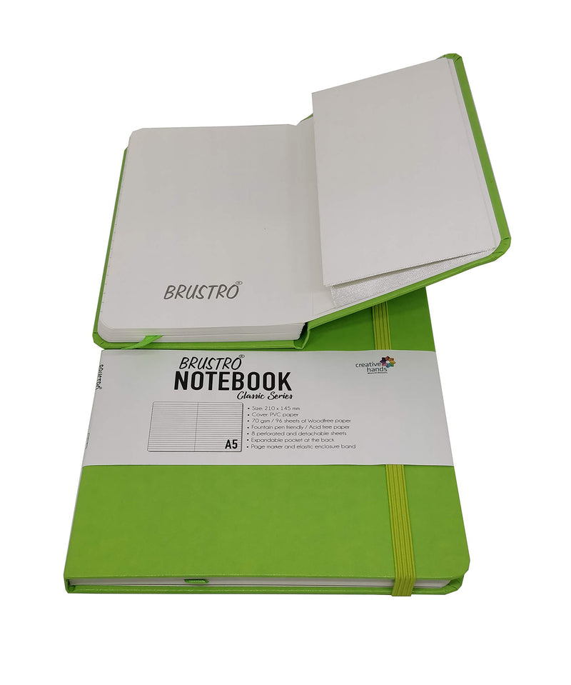 BRUSTRO Notebook Classic Series Twin Pack A5+ A6 Green