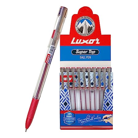 Luxor Super Top Ball Pen Red (10'S Pcs)