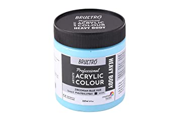 Brustro Professional Artists ’ Heavybody Acrylic Paint 237Ml Zirconian Blue Hue (Sr 2)