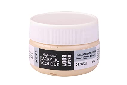 Brustro Professional Artists ’ Heavybody Acrylic Paint 50Ml Unbleached Titan. (Sr 1)