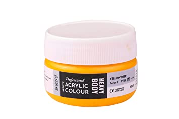 Brustro Professional Artists ’ Heavybody Acrylic Paint 50Ml Yellow Deep (Sr 2)