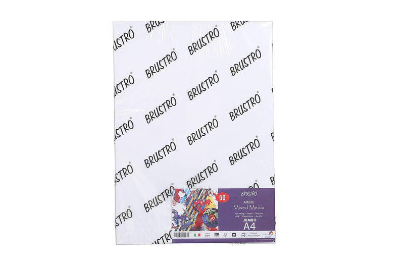 Brustro Artists' Mixed Media paper 250gsm Jumbo - A4 (50 Sheets)