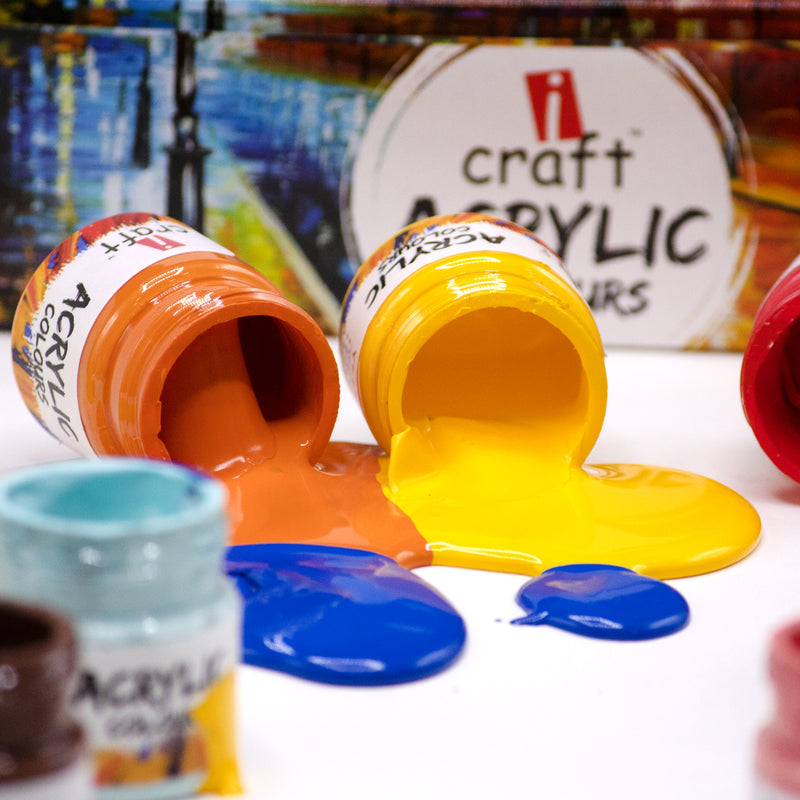 iCraft Acrylic Paint Set-12 Shades