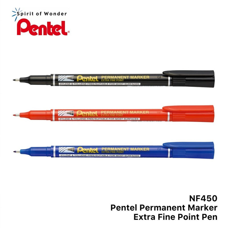 Pentel NF450 CD MARKER 3PC BLST SET MIX (BLACK/RED/BLUE)