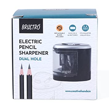 Brustro Double Hole Battery Operated Pencil Sharpener