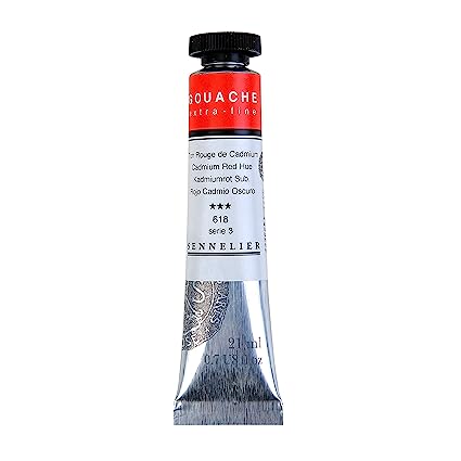 Sennelier Extra fine Gouache Tube 21ml S3 Cadmium Red Light