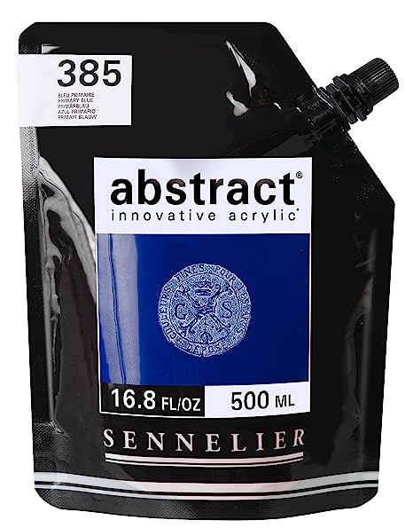 Sennelier Abstract Acrylic Artist Paint Pouch 500ML Primary Blue