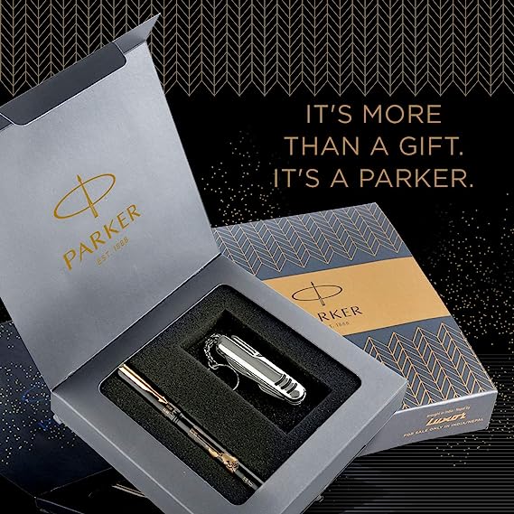 Parker Beta Millennium Gold Trim Ball Pen With Swiss Knife