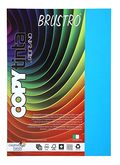 BRUSTRO Copy Tinta A4 Bright Blue Shade (Pack of 1)