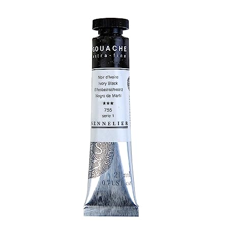 Sennelier Extra Fine Gouache 21ml S1 Ivory Black