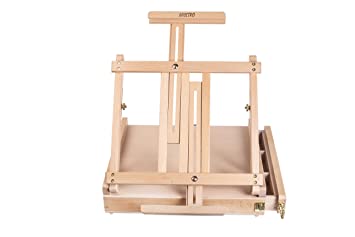 ARTIFY Adjustable Beechwood Tabletop Painting Easel, Table Sketch Box Easel,  Des