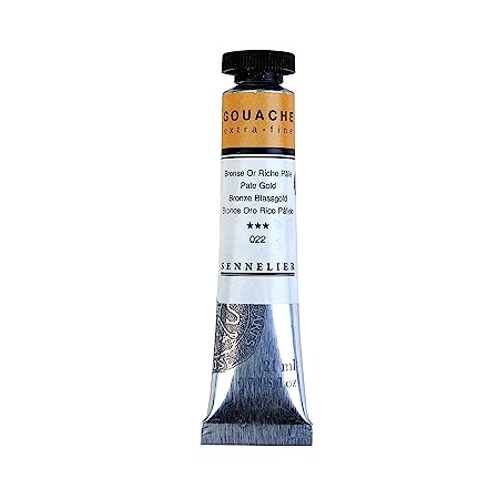 Sennelier Extra Fine Gouache 21ml S5 Bronze Gold Rich Pale