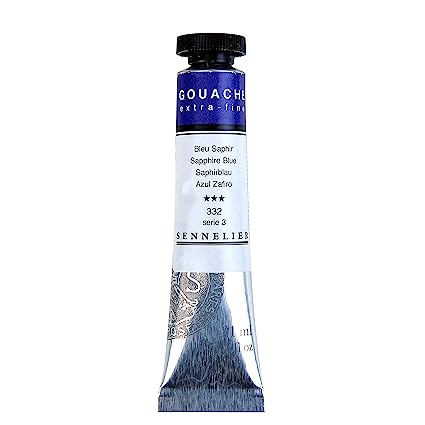 Sennelier Extra fine Gouache Tube 21ml S3 Sapphire Blue