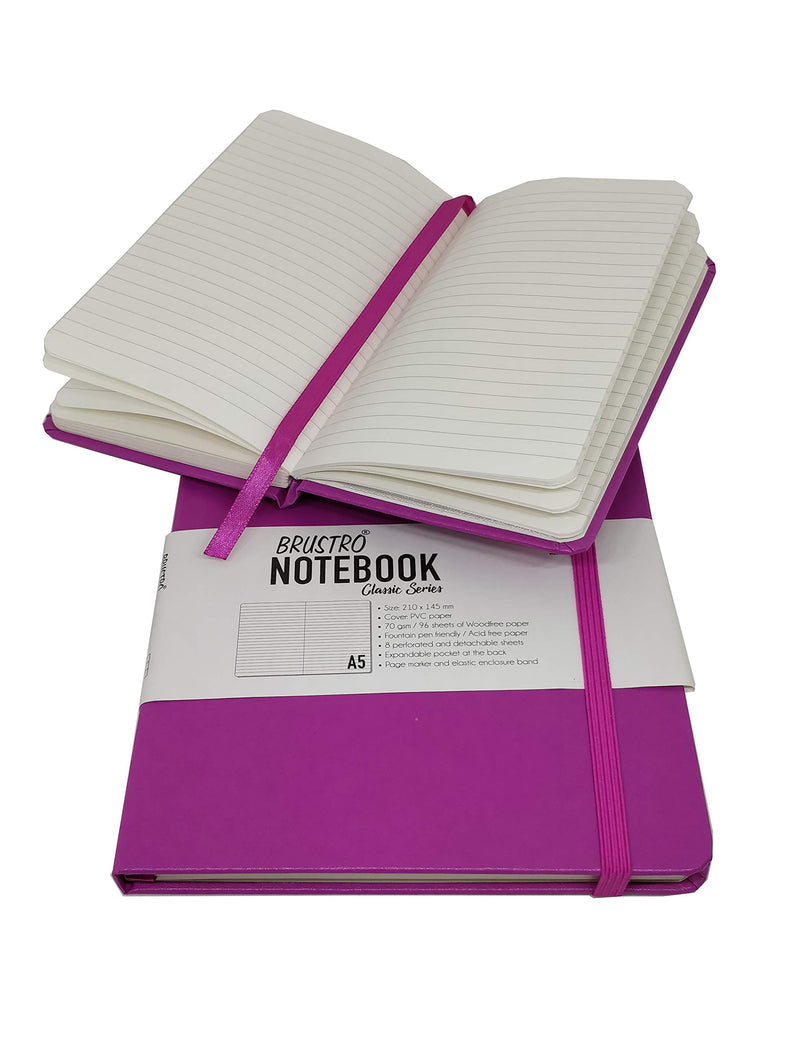 BRUSTRO NOTEBOOK CLASSIC SERIES TWIN PACK A5+ A6 ROSE