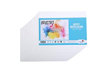 Brustro Artists' Watercolour paper 25% Cold Pressed 300 GSM 50 SHEETS. Size 10 X 14 cm