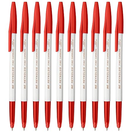 Reynolds ball pen Ball Pen (Pack of 10, Ink Color - Red)