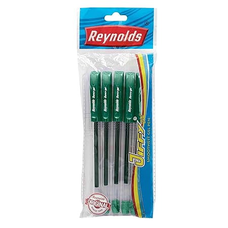 Reynolds Jiffy Gel Pen (Pack of 50, Ink Color - Green)