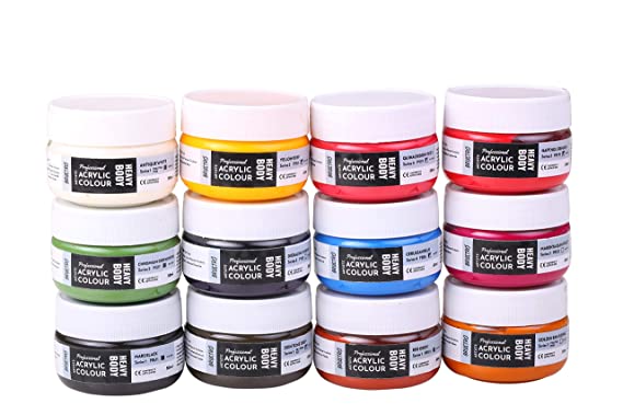 Professional Artists’ HEAVYBODY Acrylic Paint Packs – 50ML Pack of 12 C