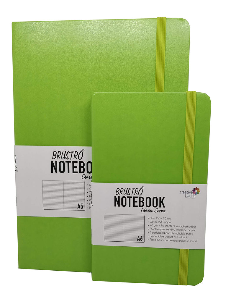 BRUSTRO Notebook Classic Series Twin Pack A5+ A6 Green