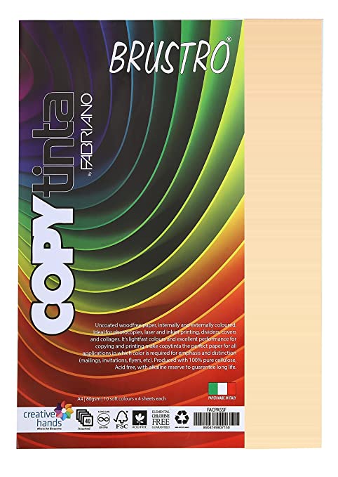 Brustro Copy Tinta A4 Pastel-Yellow-Shade (Pack of 1)