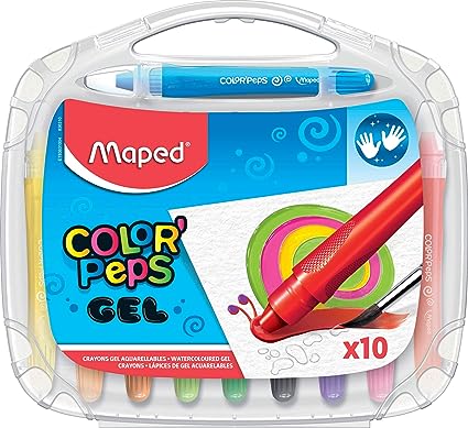 Maped Color'Peps Watercolor Gel Retractable Crayons, Pack of 10