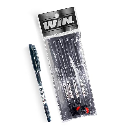 WIN X5 Ball Pens | 10 Black Ink Pens|0.7mm Tip|Smooth Flow of Ink |Comfortable for Writing| School, Office & Business Use | Budget Friendly Stick Ball Point Pens Set