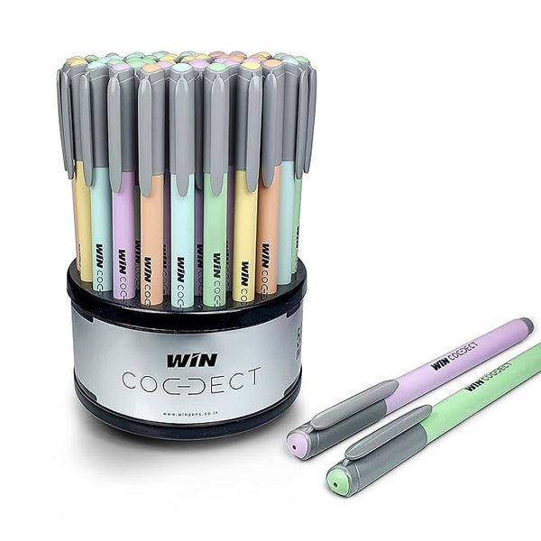WIN Connect 50 Pens (45 Blue & 5 Black)| 0.7mm Tip | Ball Pen for Exams | Smooth Writing | Ball Pens for Drawing | Best Ball Pens in India | School, Office & Business Use | Ball Pens