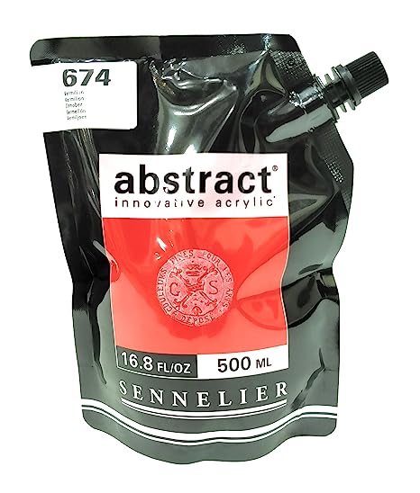 Sennelier Abstract Acrylic Artist Paint Pouch 500ML Vermilion