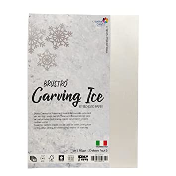 BRUSTRO Carving ICE Embossed Paper A4 Pack B 90 GSM